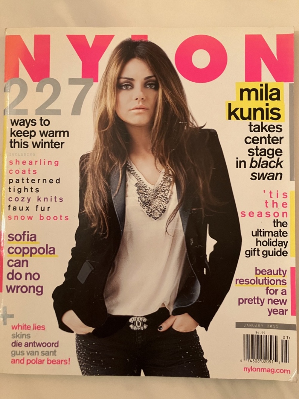 Nylon Magazine January 2011 Mila Kunis